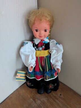 Vintage Traditional Doll In Folk Dress